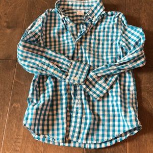 Boys gingham crewcuts button up. Size 6-7